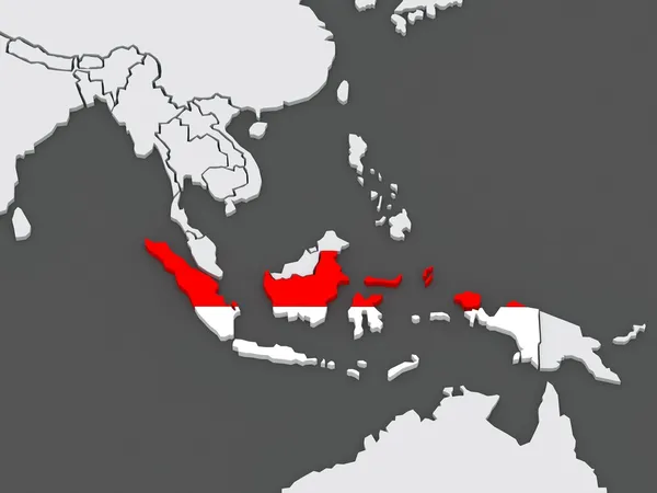 世界の地図。インドネシア. — ストック写真