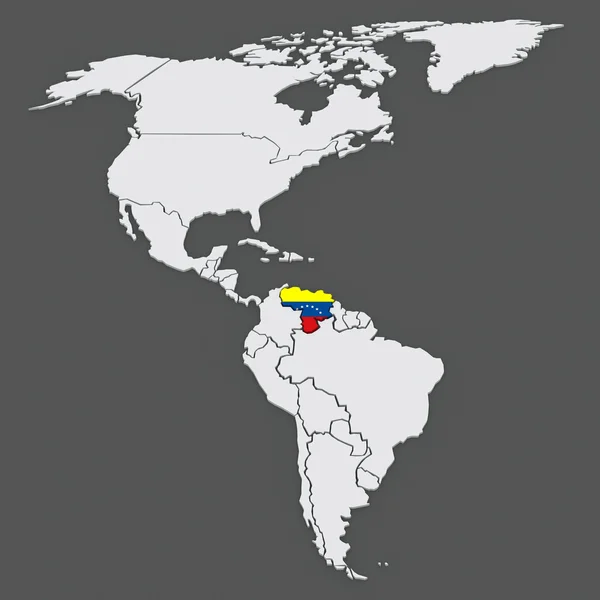 Weltkarte. venezuela. — Stockfoto