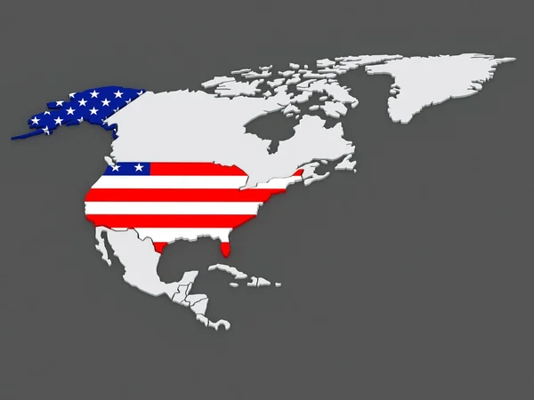 世界の地図。アメリカ合衆国. — ストック写真