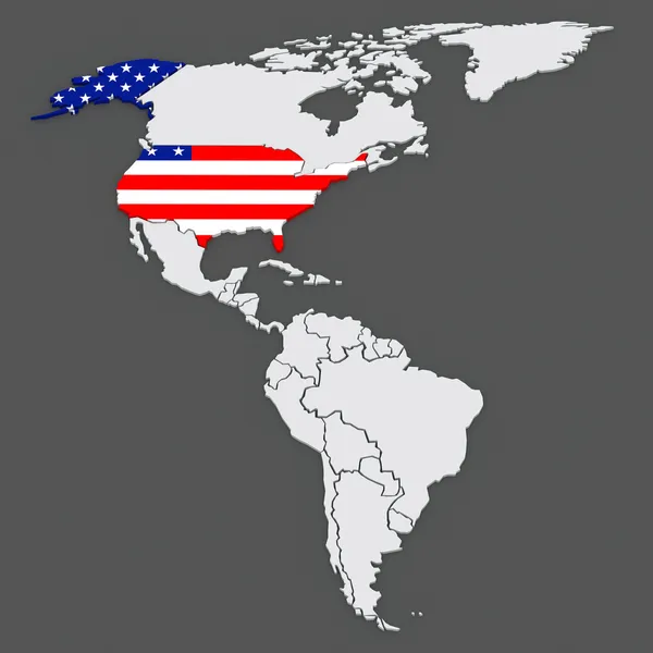 Map of worlds. USA. — Stock Photo, Image