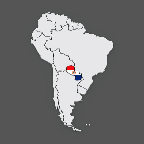 Mapa de mundos. Paraguay . — Foto de Stock