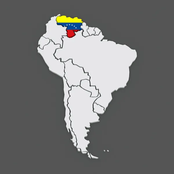 Kaart van werelden. Venezuela. — Stockfoto