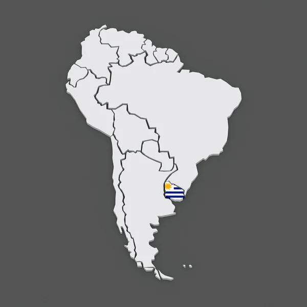 Χάρτης των κόσμων. Ουρουγουάη. — Φωτογραφία Αρχείου