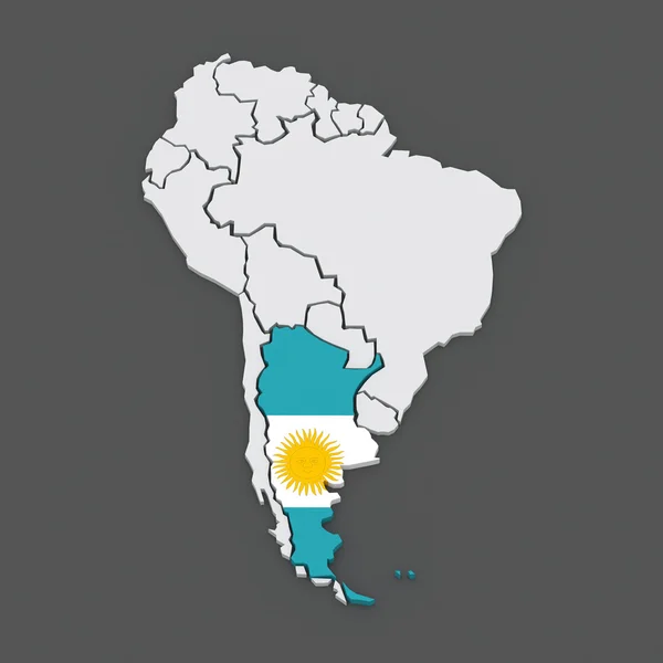 世界地图。阿根廷. — 图库照片