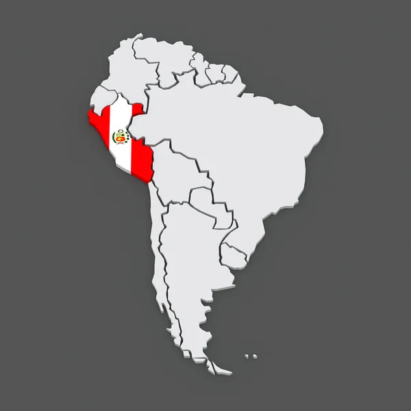 Weltkarte. Peru. — Stockfoto