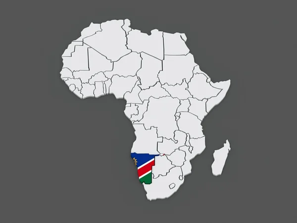 Weltkarte. Namibia. — Stockfoto