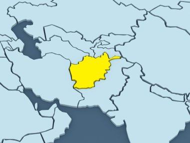 Dünya Haritası. Afganistan.