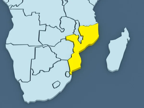 Mapa dos mundos. Moçambique . — Fotografia de Stock