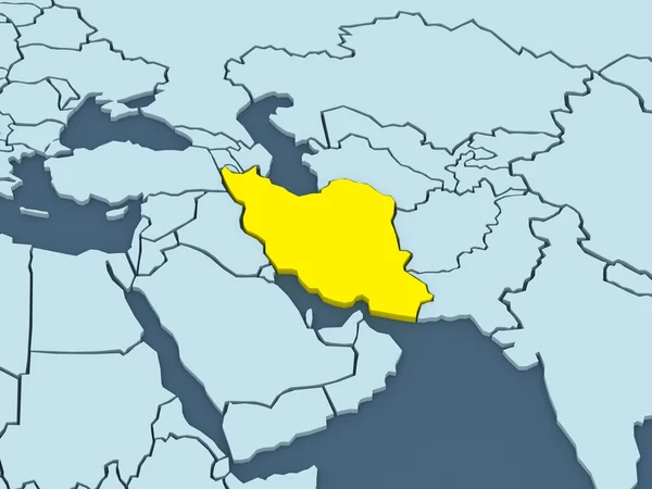 Map of worlds. Iran. — Stock Photo, Image
