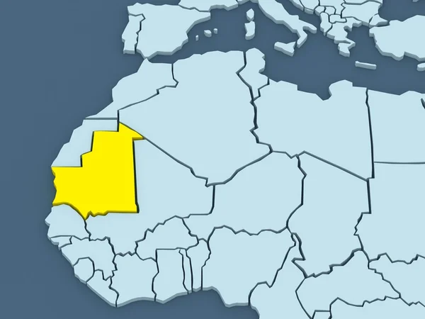 Map of worlds. Mali. — Stock Photo, Image
