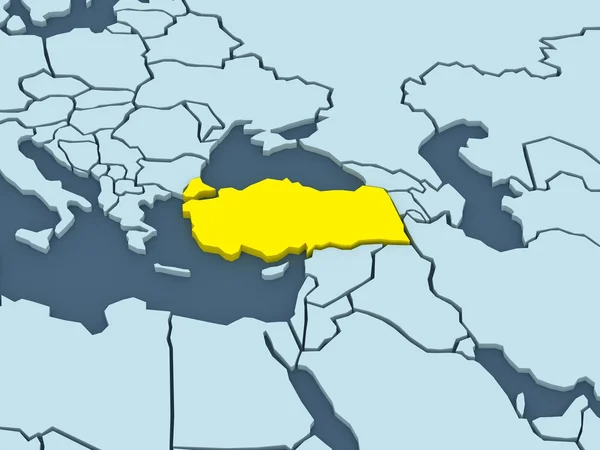 Map of worlds. Turkey. — Stock Photo, Image