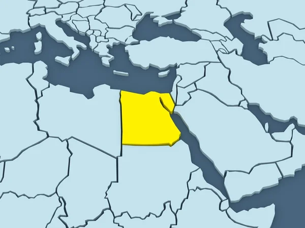 Karta över världar. Egypten. — Stockfoto