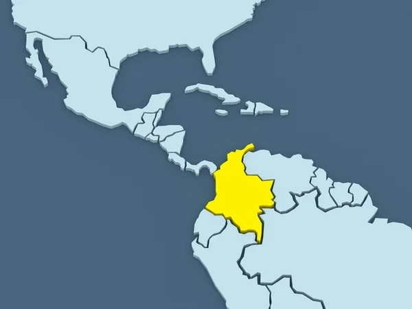 Mapa de mundos. Colombia . — Foto de Stock