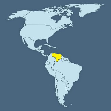 Dünya Haritası. Venezuela.
