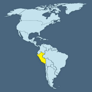 Dünya Haritası. Peru.