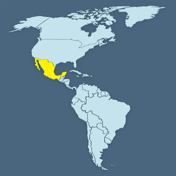 Mapa světů. Mexiko. — Stock fotografie