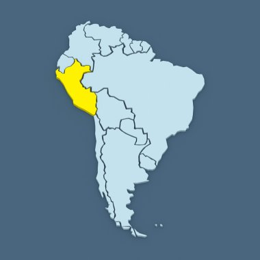 Dünya Haritası. Peru.