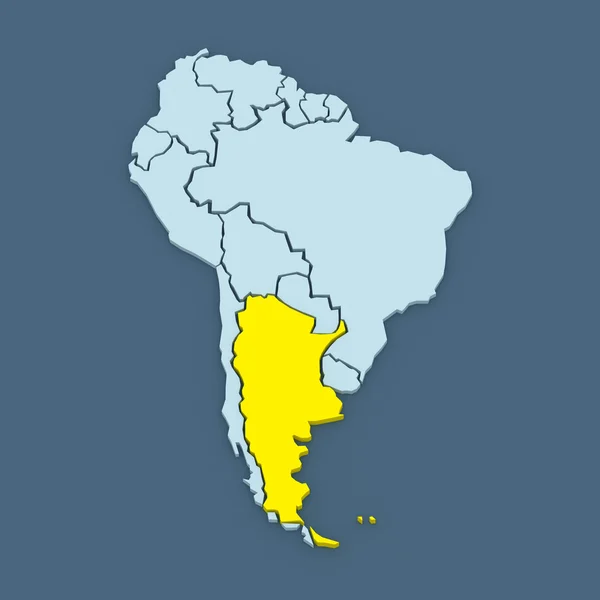 Weltkarte. Argentinien. — Stockfoto