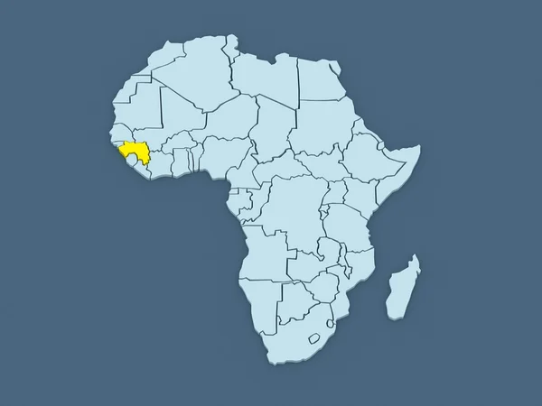 Mappa dei mondi. Guinea . — Foto Stock
