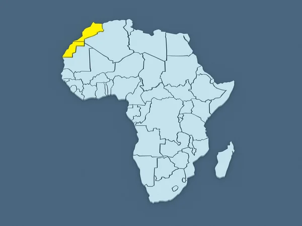 Mappa di mondi. Marocco. — 图库照片