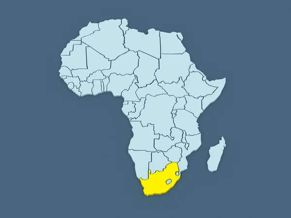 Mapa světů. Jihoafrická republika. — Stock fotografie