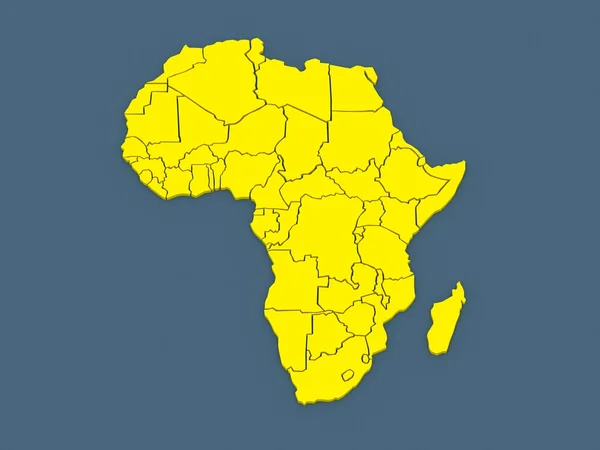Map of worlds. Africa. — Stock Photo, Image
