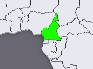 Dünya Haritası. Kamerun.