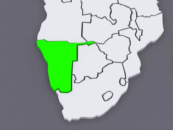 世界地图。纳米比亚. — 图库照片