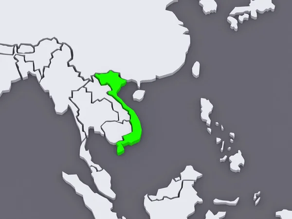 Weltkarte. Vietnam. — Stockfoto