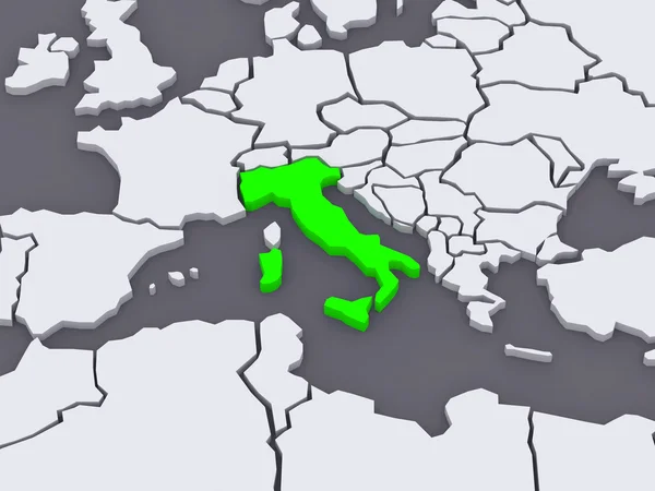 Weltkarte. Italien. — Stockfoto