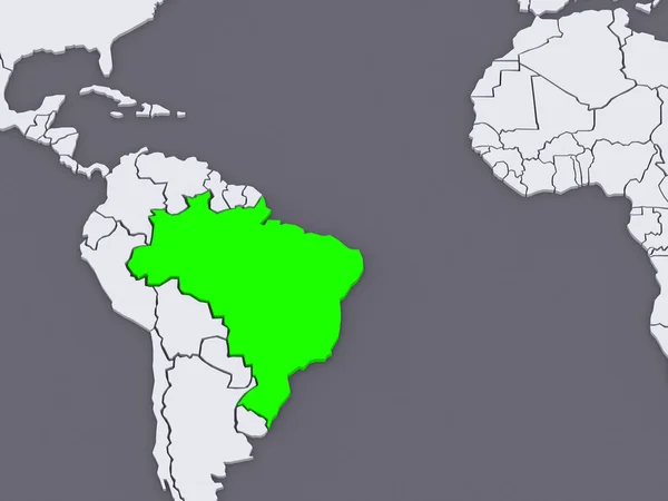 Mappa dei mondi. Brasile . — Foto Stock