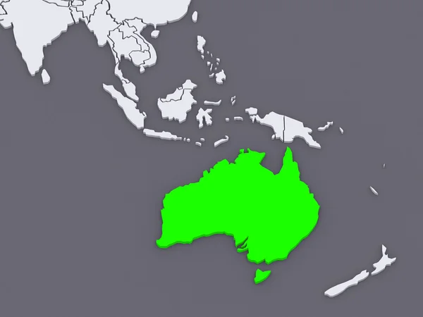 世界の地図。オーストラリア. — ストック写真