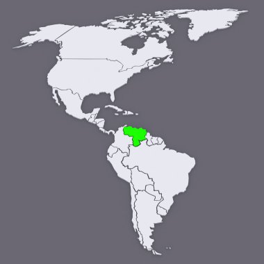 Dünya Haritası. Venezuela.