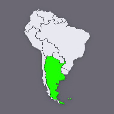 carte des mondes. Argentine.