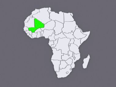 Dünya Haritası. mali.