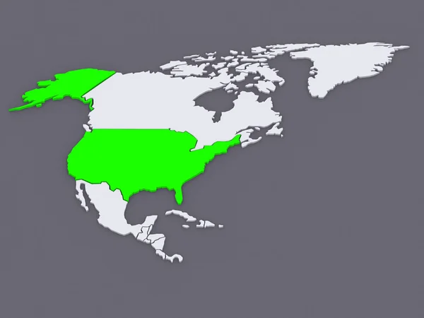 Mappa dei mondi. Stati Uniti . — Foto Stock