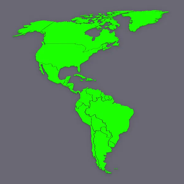 Mapa světů. Jižní Amerika. — Stock fotografie