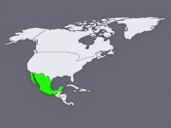 세계의 지도입니다. 멕시코. — 스톡 사진