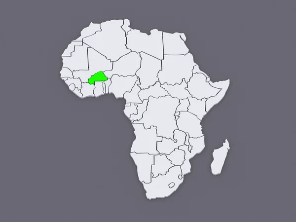 Карта миров. Буркина-Фасо . — стоковое фото