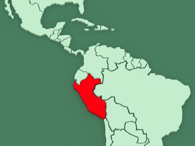 Dünya Haritası. Peru.