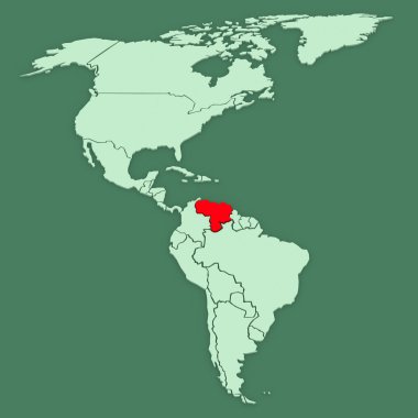 Dünya Haritası. Venezuela.