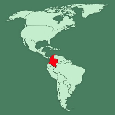 Dünya Haritası. Columbia.