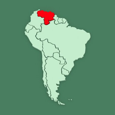 Dünya Haritası. Venezuela.