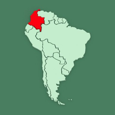 Dünya Haritası. Columbia.