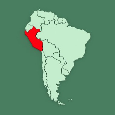 Dünya Haritası. Peru.