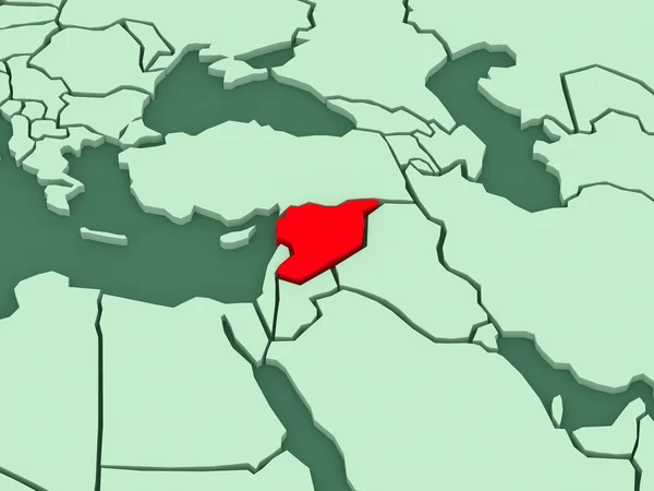 Χάρτης των κόσμων. Συρία. — 图库照片