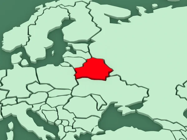 Weltkarte. Weißrussland. — Stockfoto