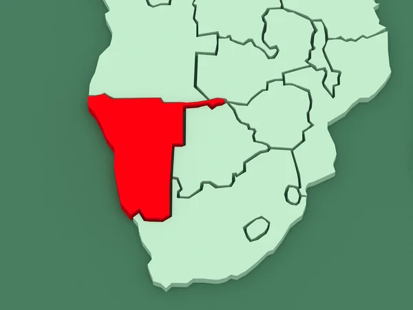 世界地图。纳米比亚. — 图库照片