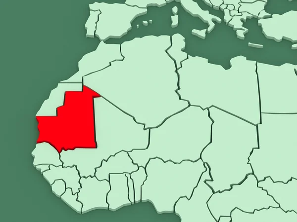 Peta dari dunia. Mali . — Stok Foto
