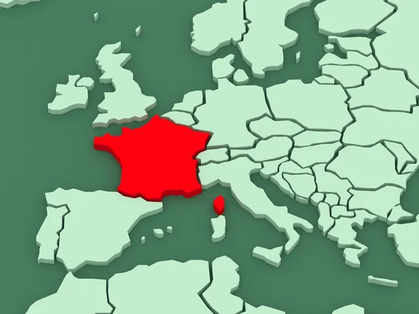 Mapa de mundos. Francia . — Foto de Stock